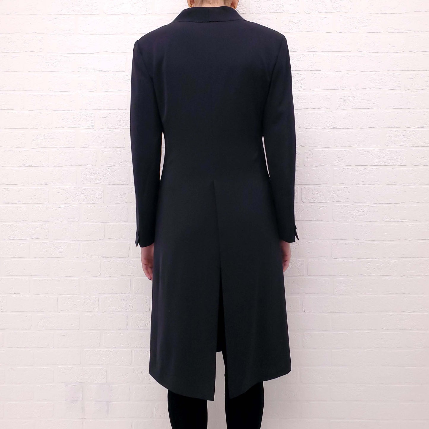 MARITHE FRANCOIS GIRBAUD BLACK SHIFT JACKET - SIZE 38