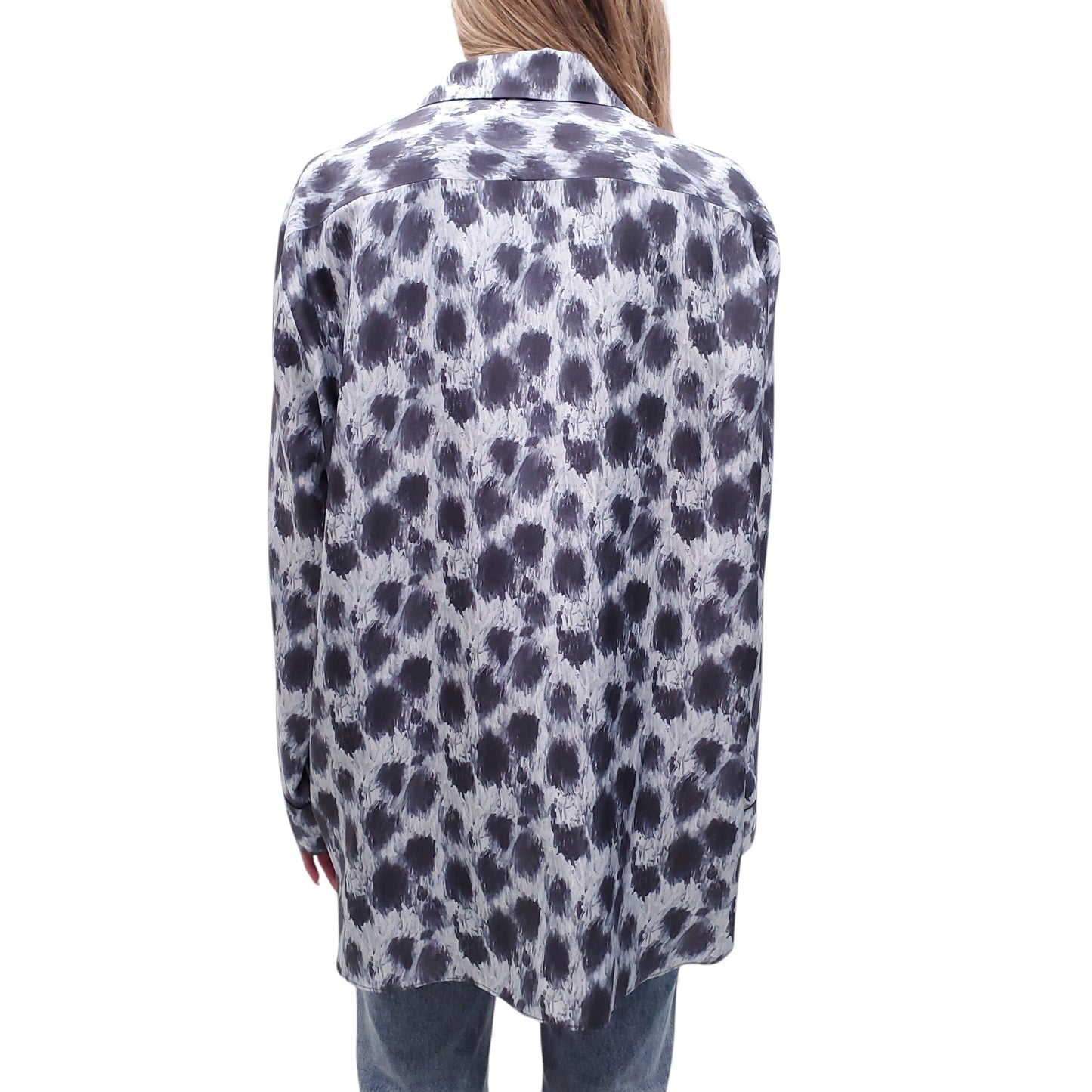 MARNI SILVER LEOPARD PATTERNED SHIRT - SIZE 46