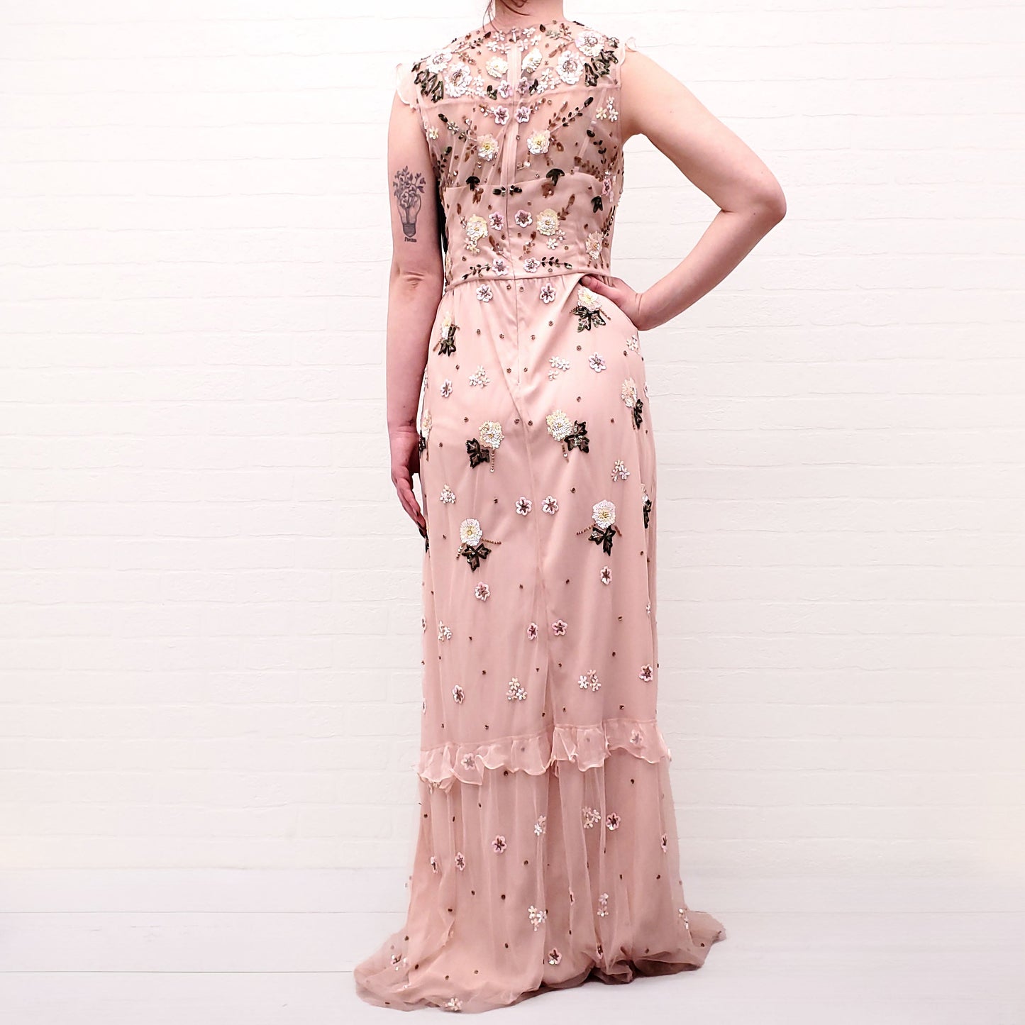 NEEDLE & THREAD MESH TULLE GOWN - SIZE 8