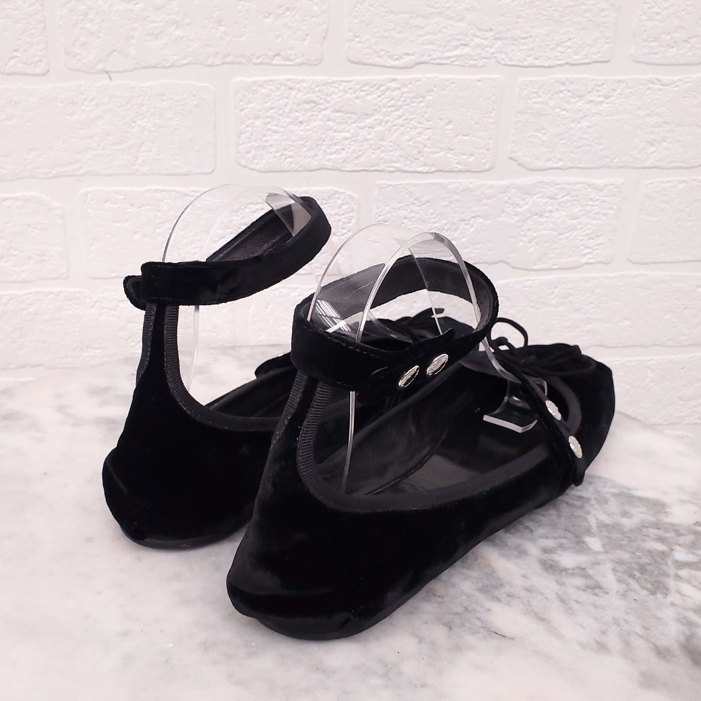 PRADA VELVET FLATS - SIZE 40