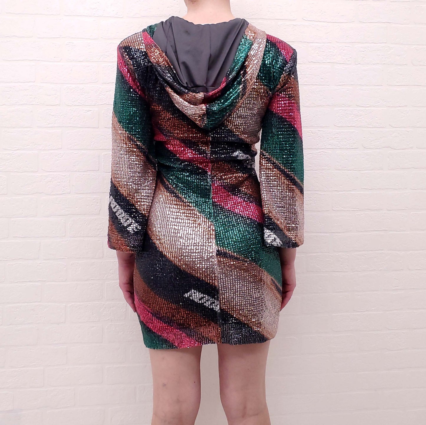 ROTATE 'PALOMA' MULTI COLOUR SEQUIN DRESS - SIZE 34