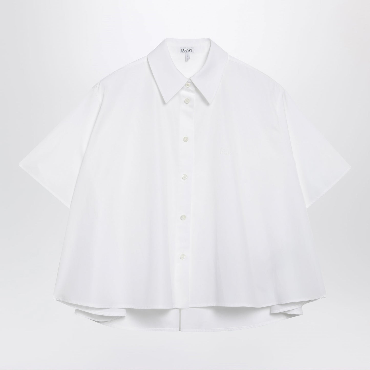 Loewe White Cotton Trapeze Shirt Women