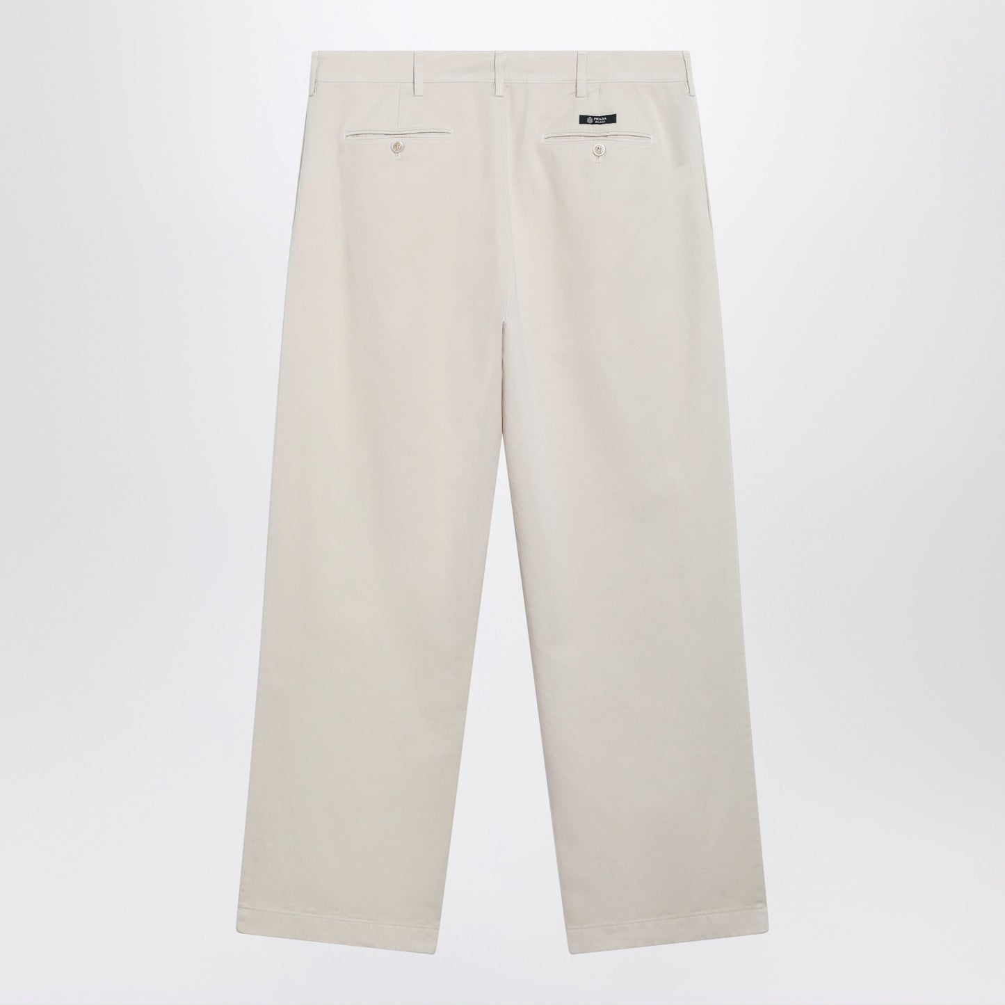 Prada Sand-Colored Cotton Trousers Men