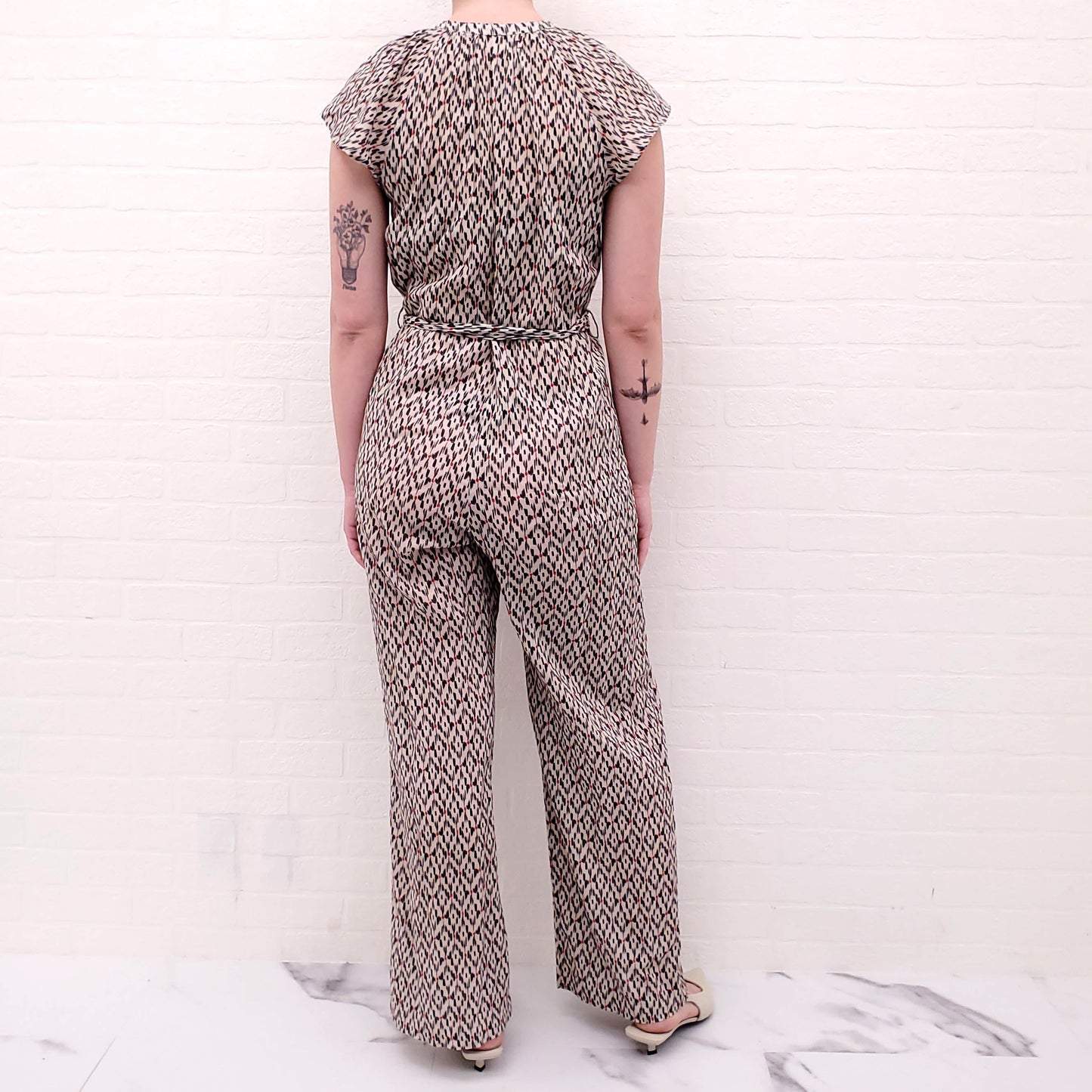 XIRENA PATTERNED JUMPSUIT - SIZE XS
