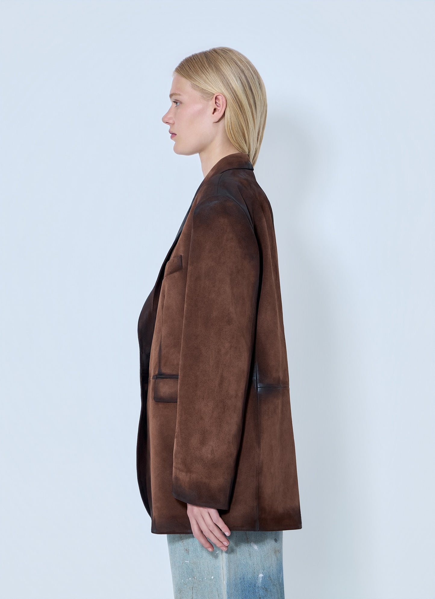 Acne Studios Women Distressed Suede Blazer