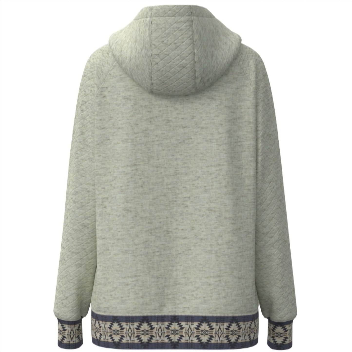Women's Quilted Hoodie In Oatmeal