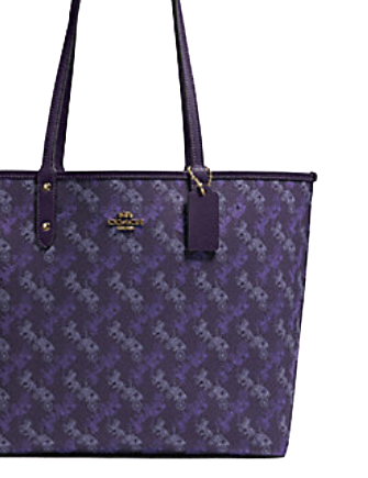 Coach Reversible City Tote in Signature Canvas With Horse and Carriage