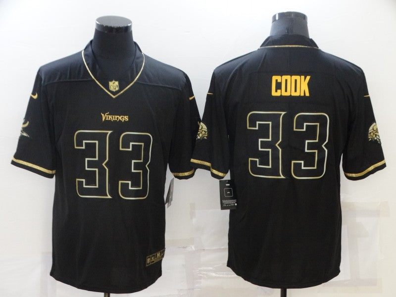 Men's Minnesota Vikings Dalvin Cook #33 Black Game jersey