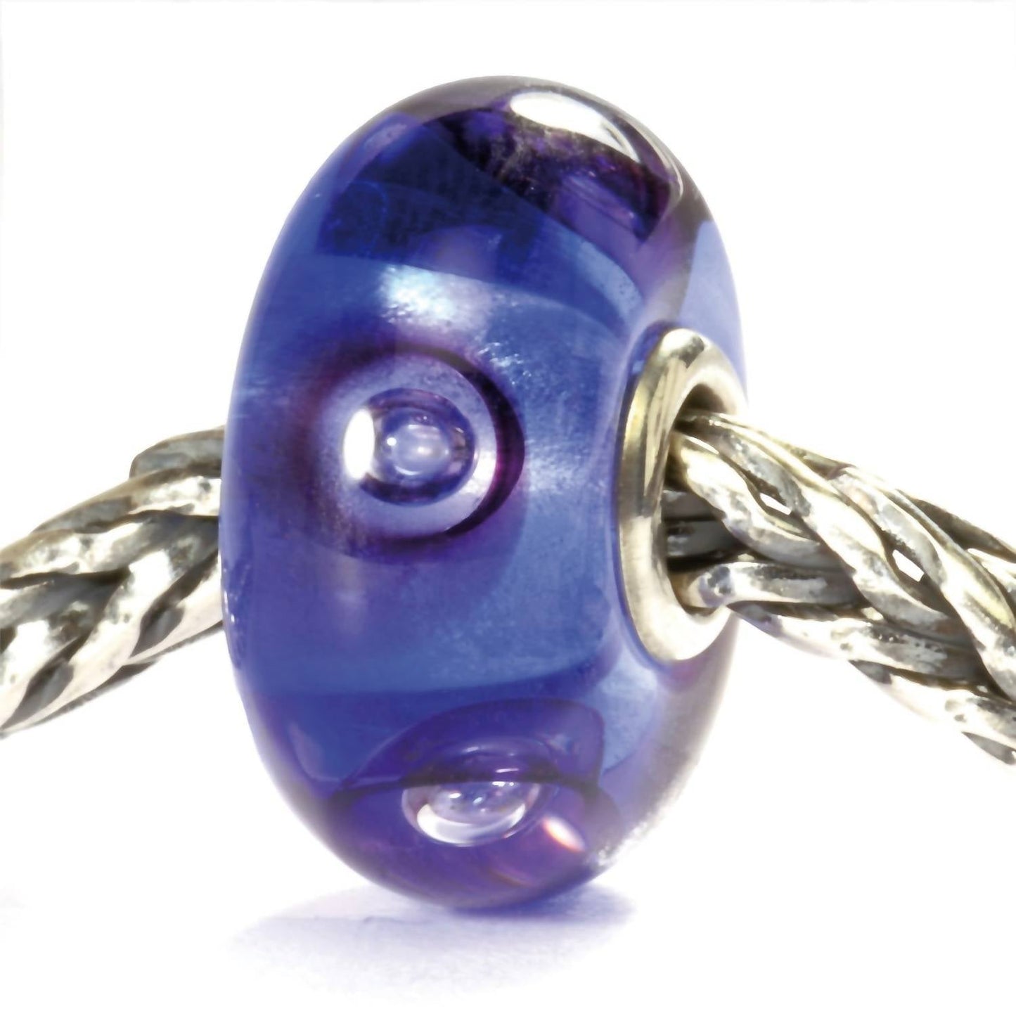 Women's Bubbles Glass Bead Charm In Blue
