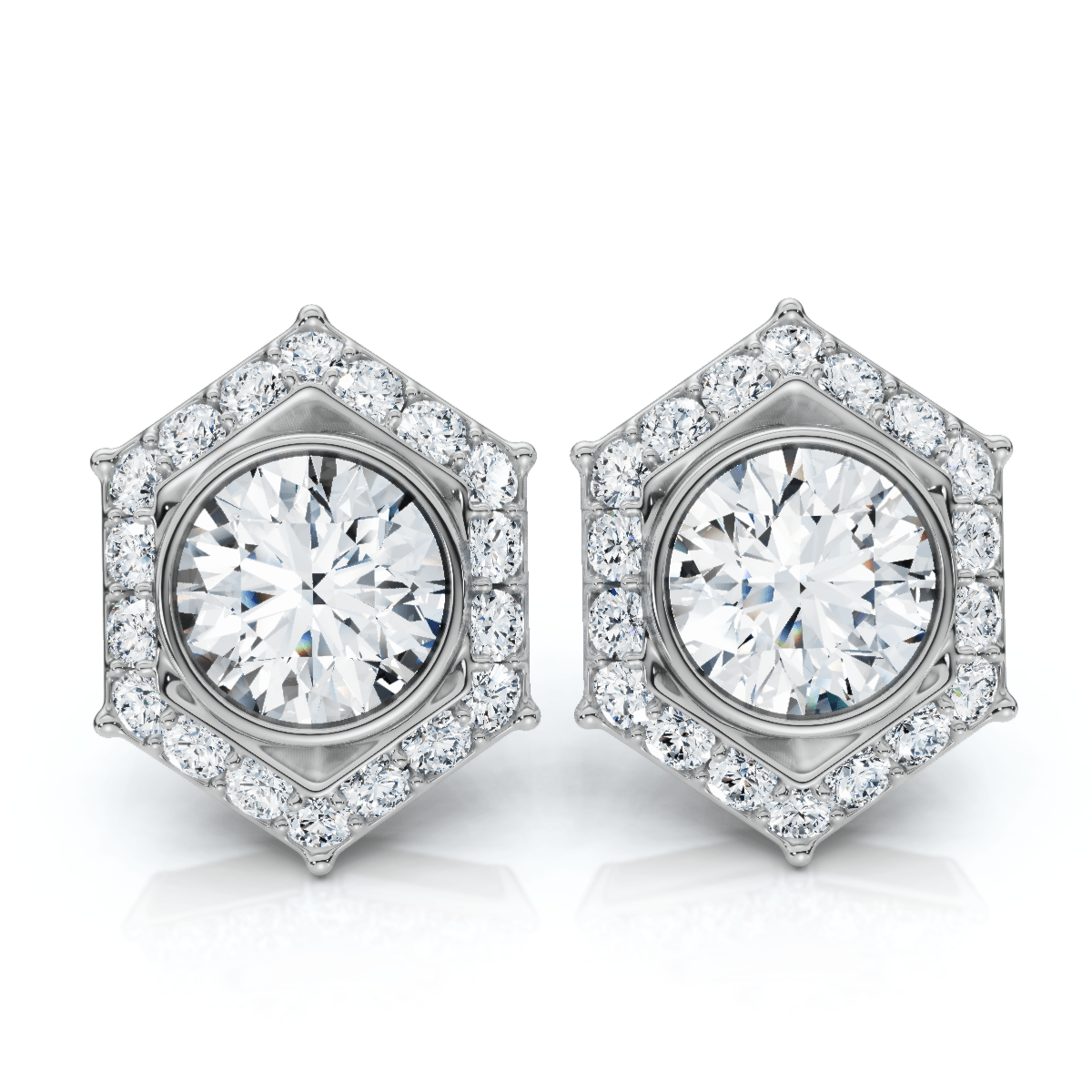 2 1/2Ct Sally Diamond Earrings 14k Gold Lab Grown