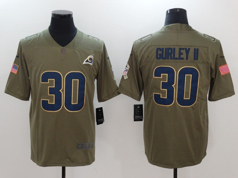 Men's Los Angeles Rams Todd Gurley II #30 Brown Game Player jersey