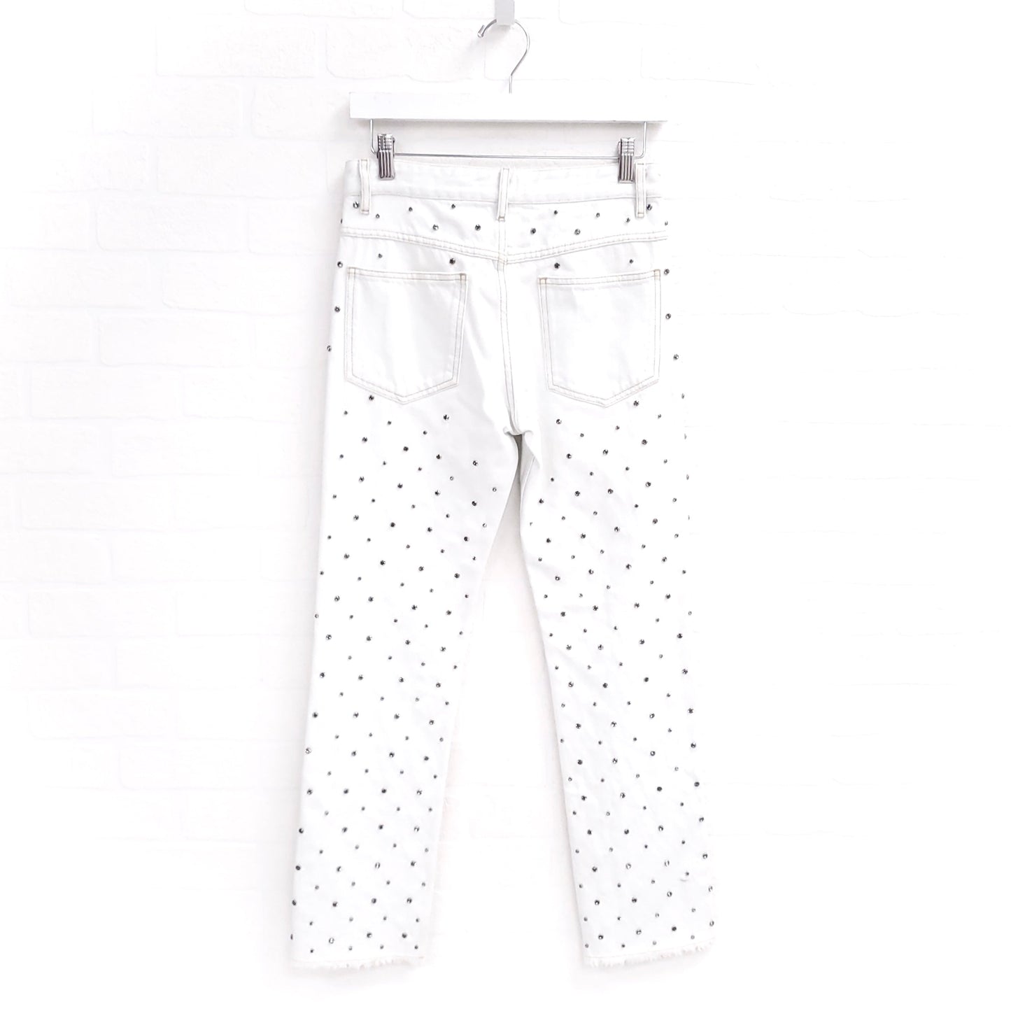 ISABEL MARANT WHITE JEANS WITH CRYSTALS ($1,100) - SIZE 36