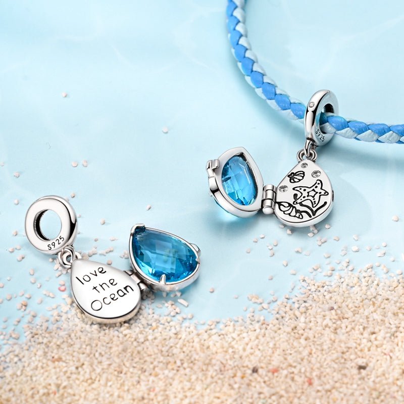 Love the Ocean Starfish Locket Dangle Charm