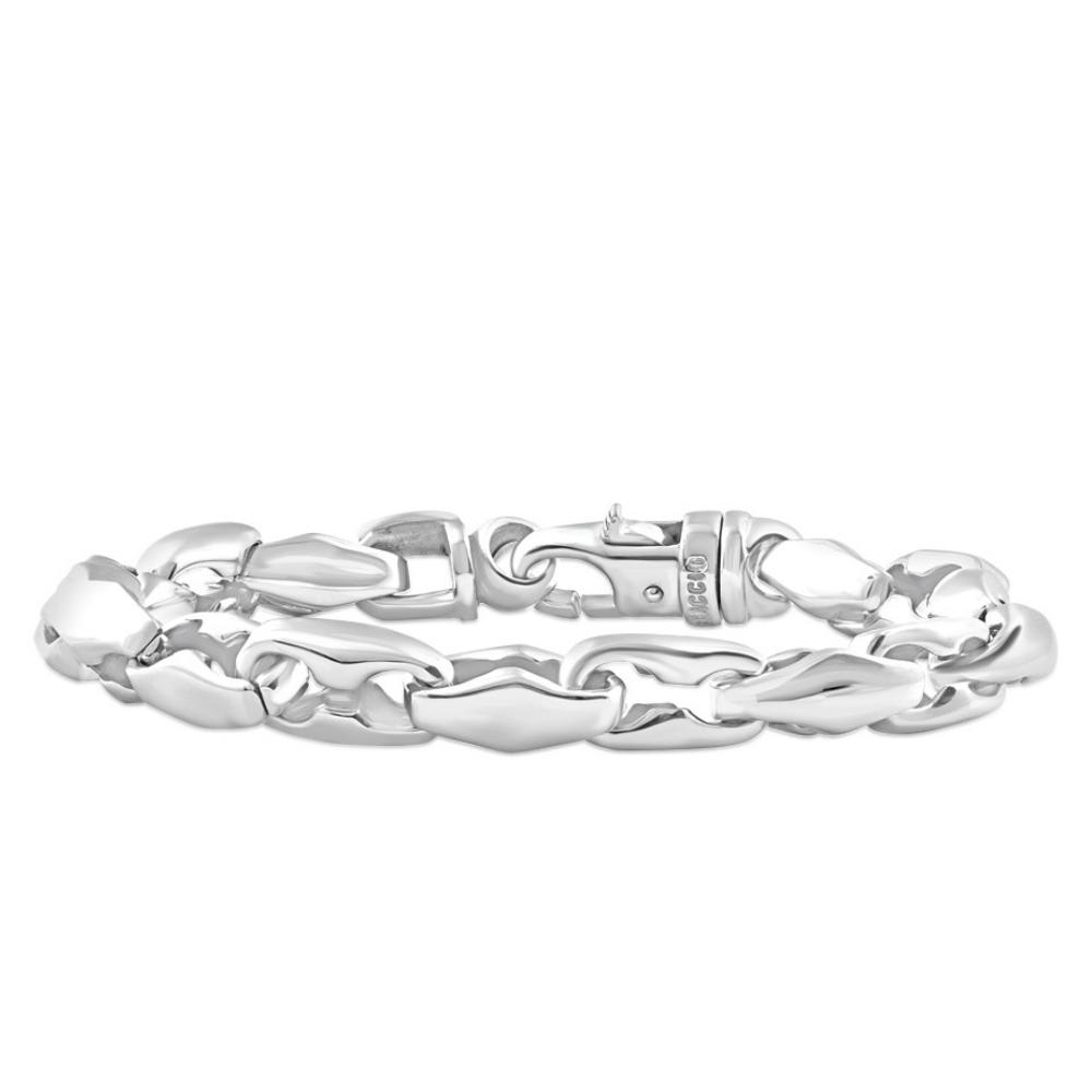 Men's Steel Single Tone Clasp 8mm Link 8.5 " Bracelet