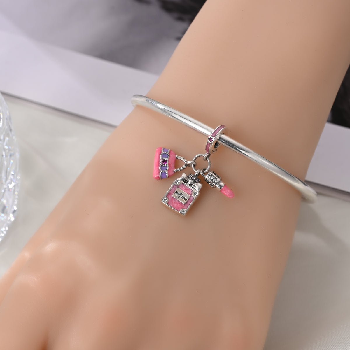 Perfume Bottle, Lipstick, & Handbag Dangle Charm