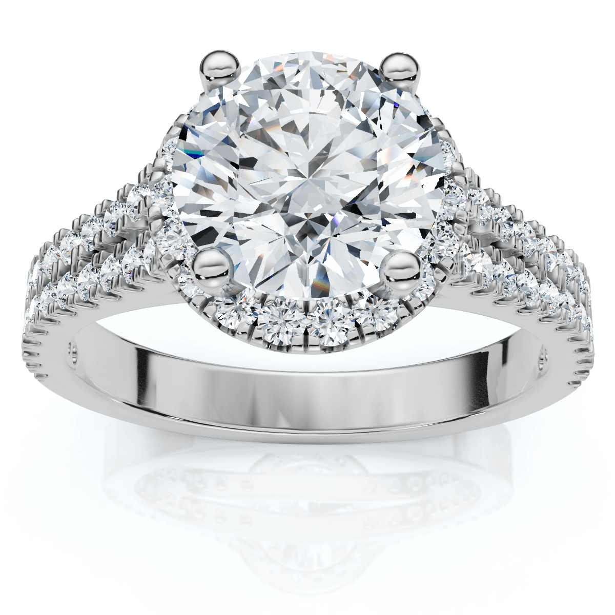 2 1/3Ct Diamond Waverly Lab Grown Engagement Ring White, Yellow or Rose Gold