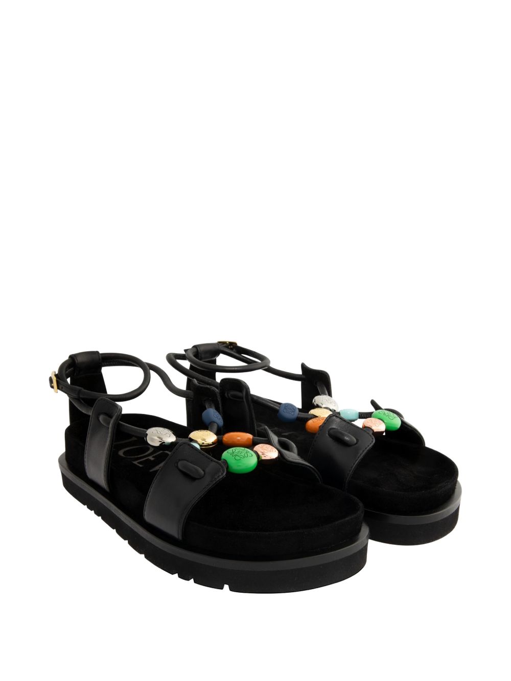 Loewe Paula's Ibiza Women Pebble Fussbett Leather Sandals