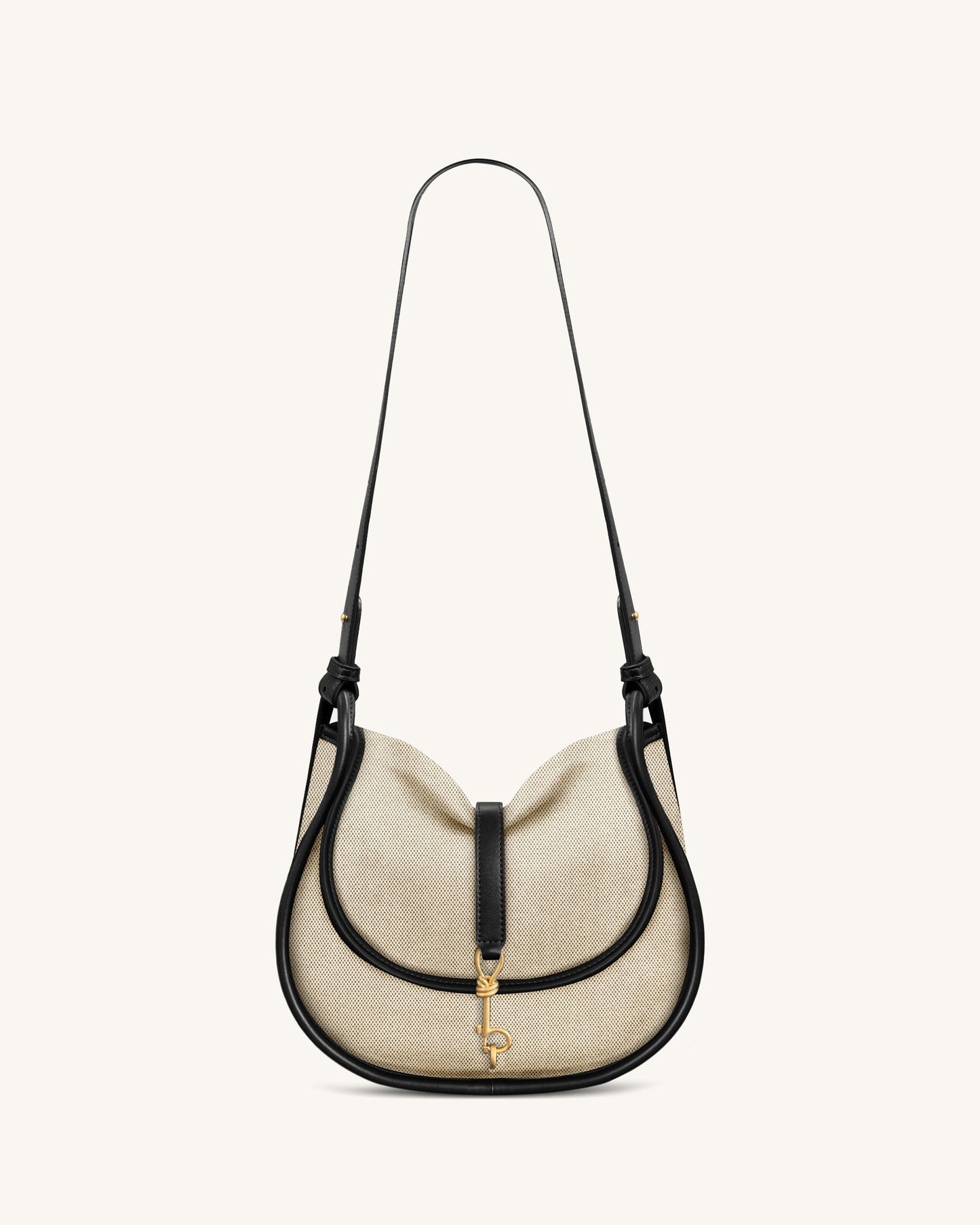 Arla Small Hobo Bag - Black Canvas