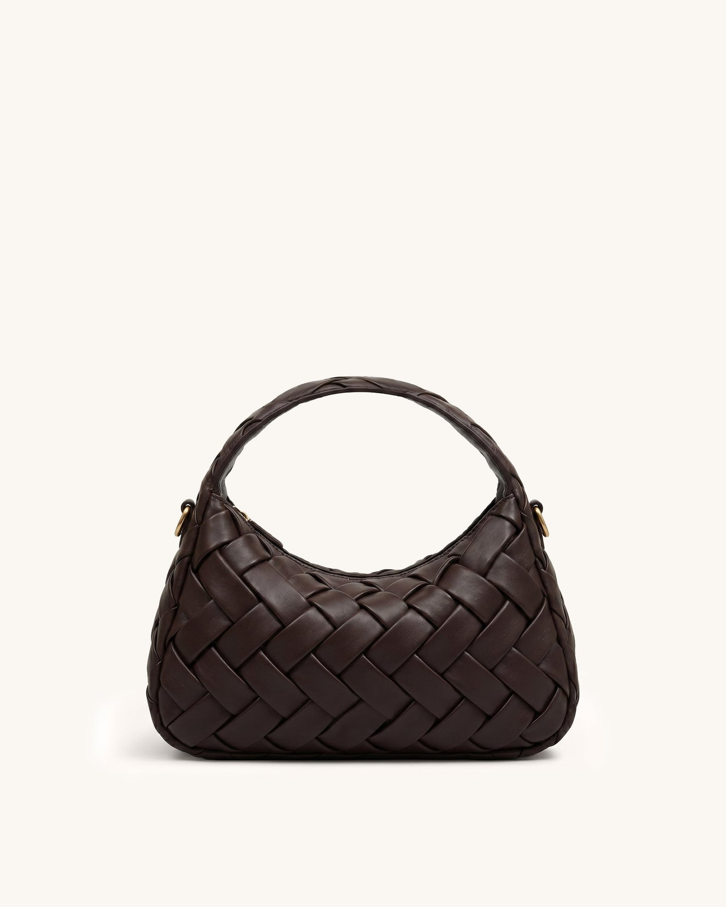 Orla Woven Hobo Shoulder Bag - Dark Brown