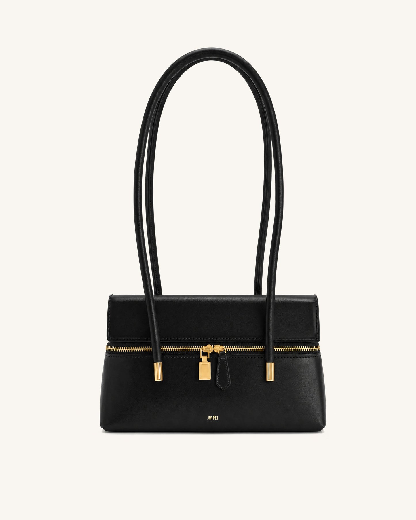 Thea Double-Strap Shoulder Bag - Black