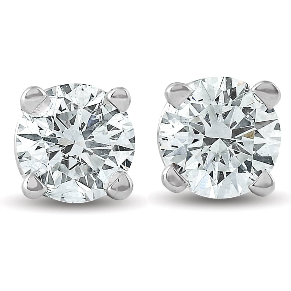 1/2Ct Round Brilliant Cut Diamond Stud Earrings in 14K Gold Classic