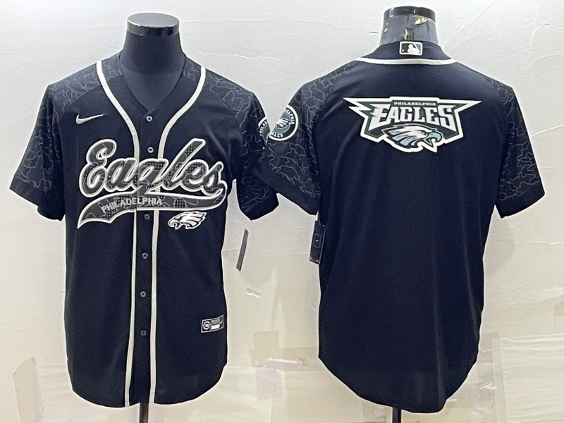 Men's Philadelphia Eagles Black RFLCTV Limited jersey