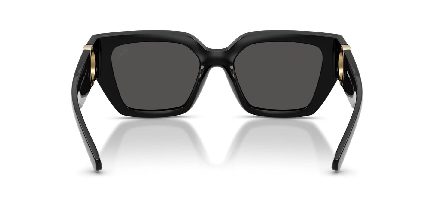 Women's Square Sunglasses In Black With Dark Grey