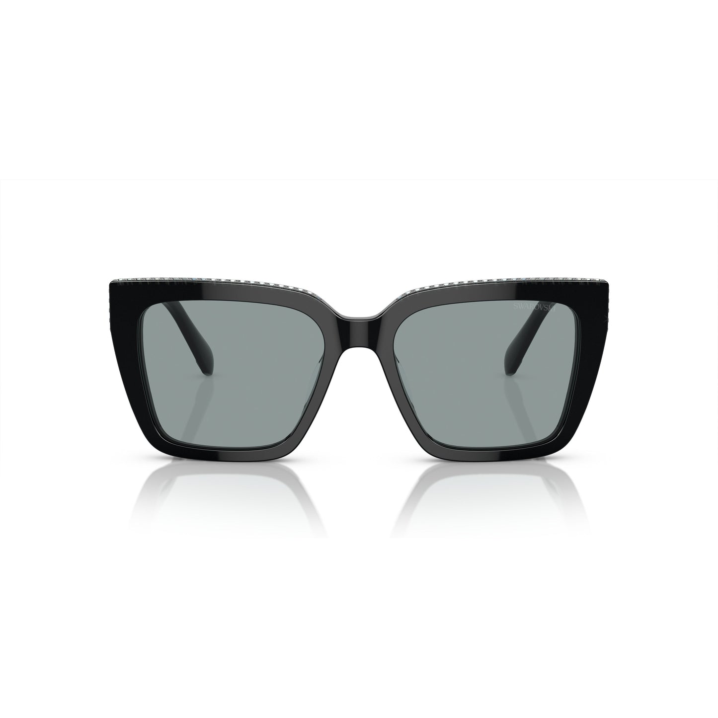 0Sk6013 Oversized Square Frame Sunglasses with Crystal Embellishments