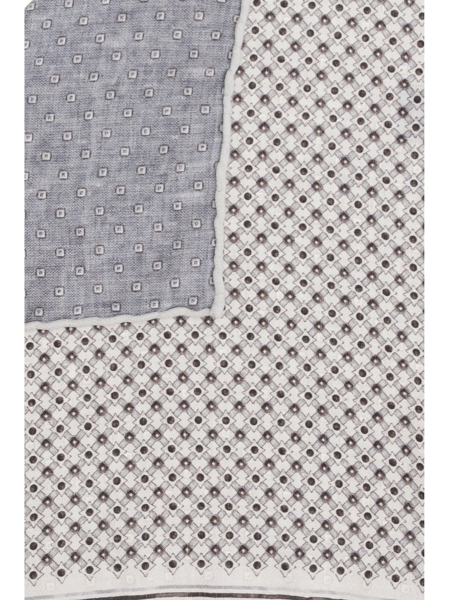 Brunello Cucinelli Men Silk Pochette With Geometric Pattern