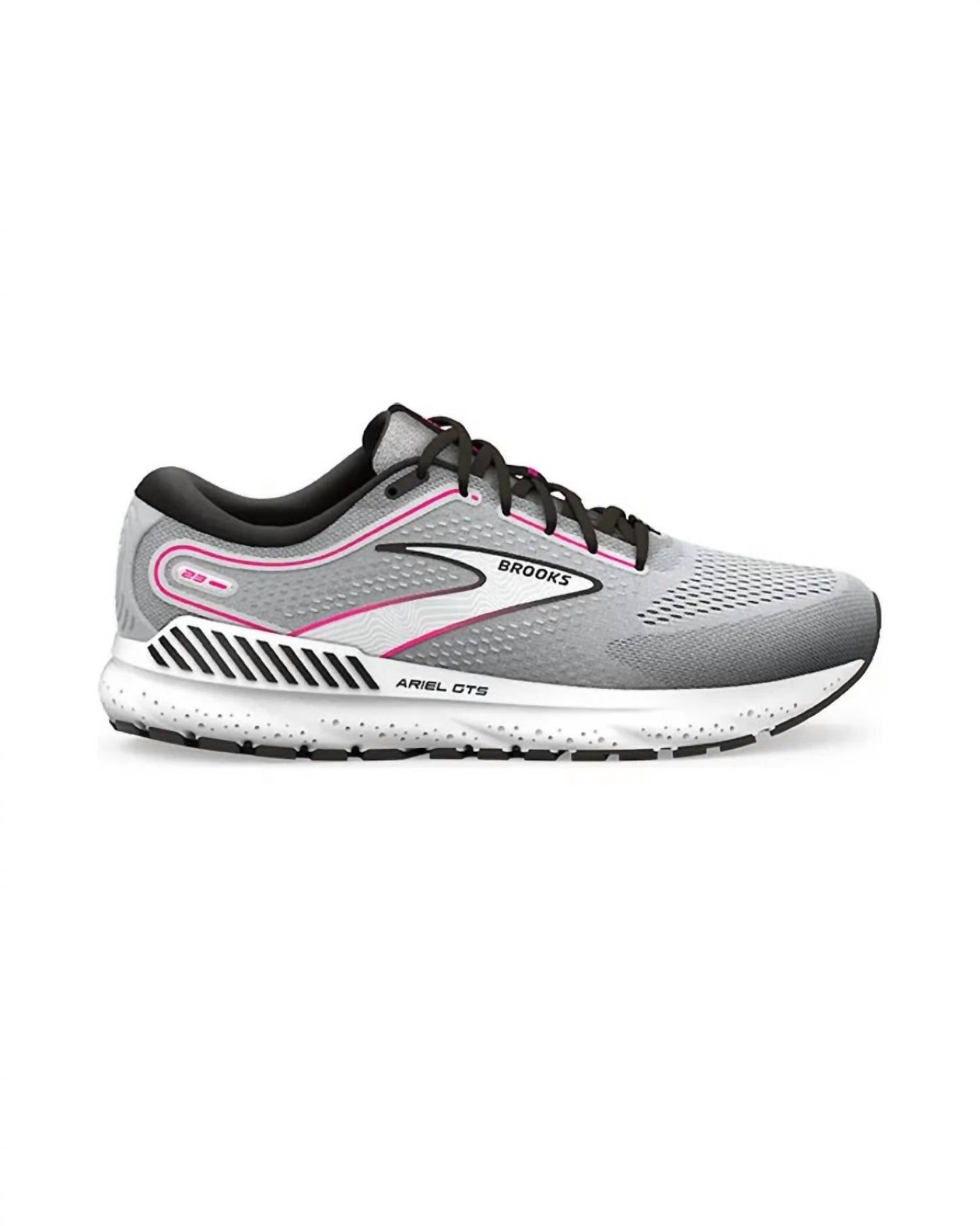 Women's Ariel Gts 23 Running Shoe In Grey/black/pink