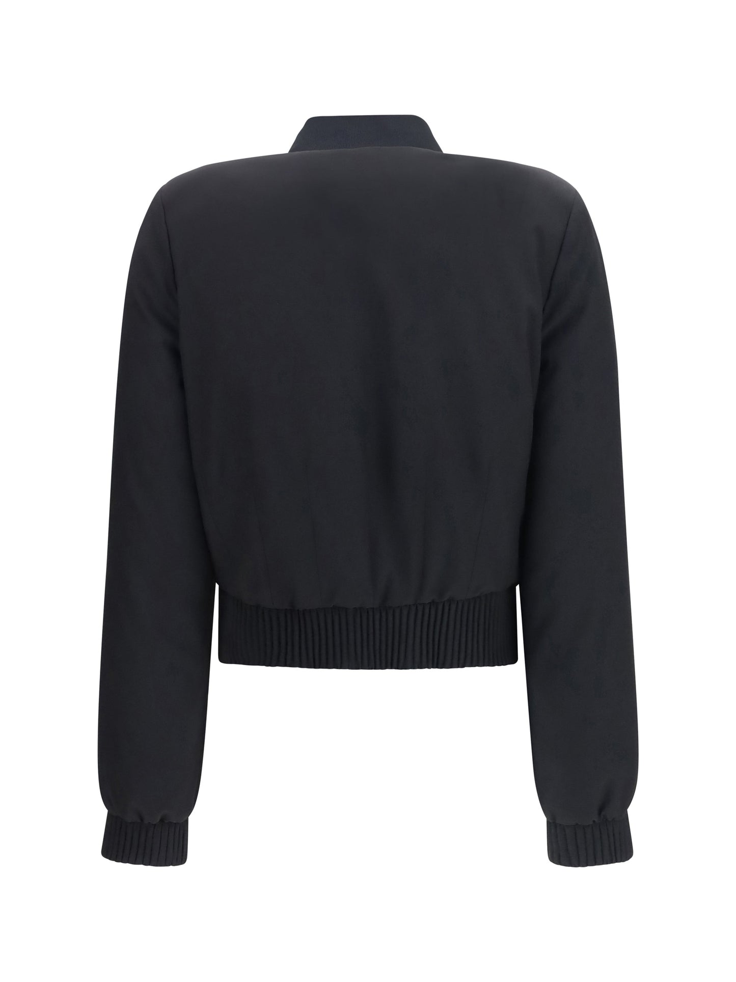 Alexander Mcqueen Women Buttoned Bomber Jacket With Visible Stitching
