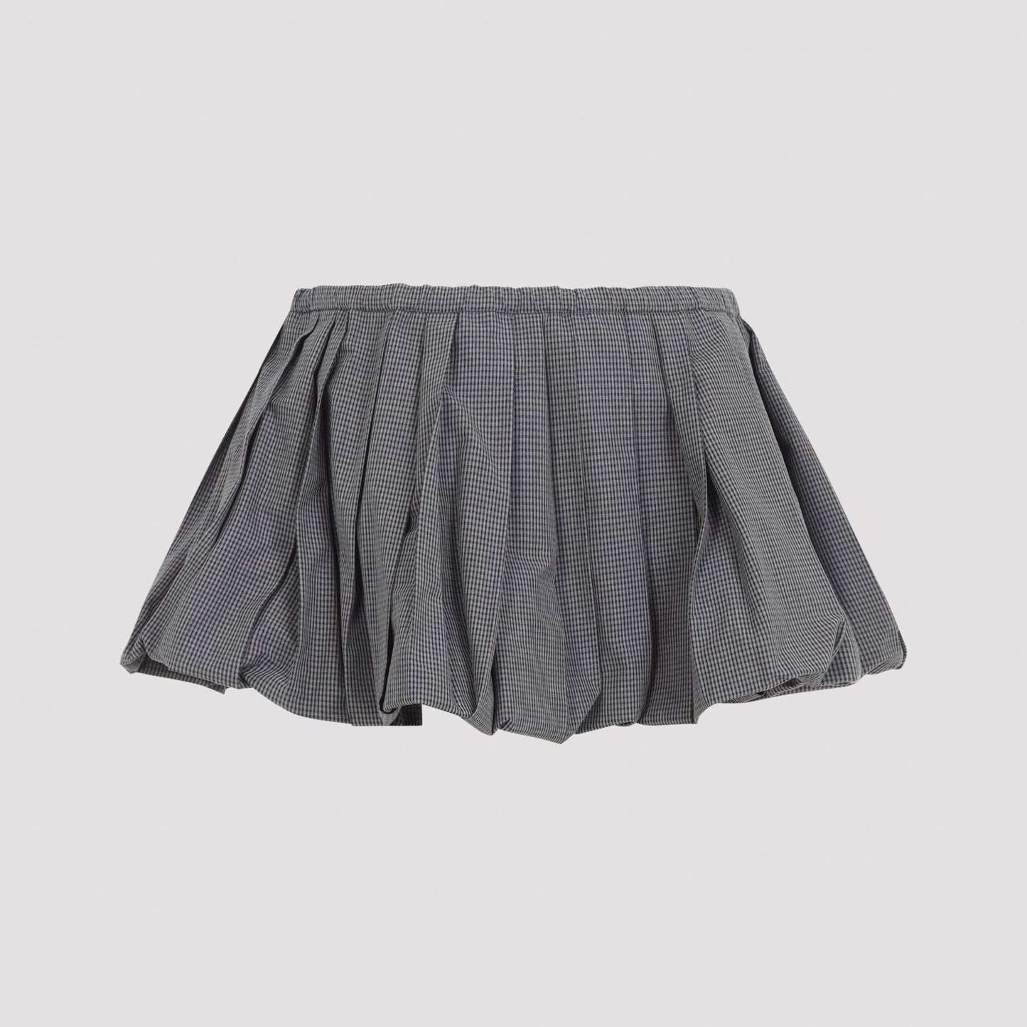 Miu Miu Plissé Check Mini Skirt Women