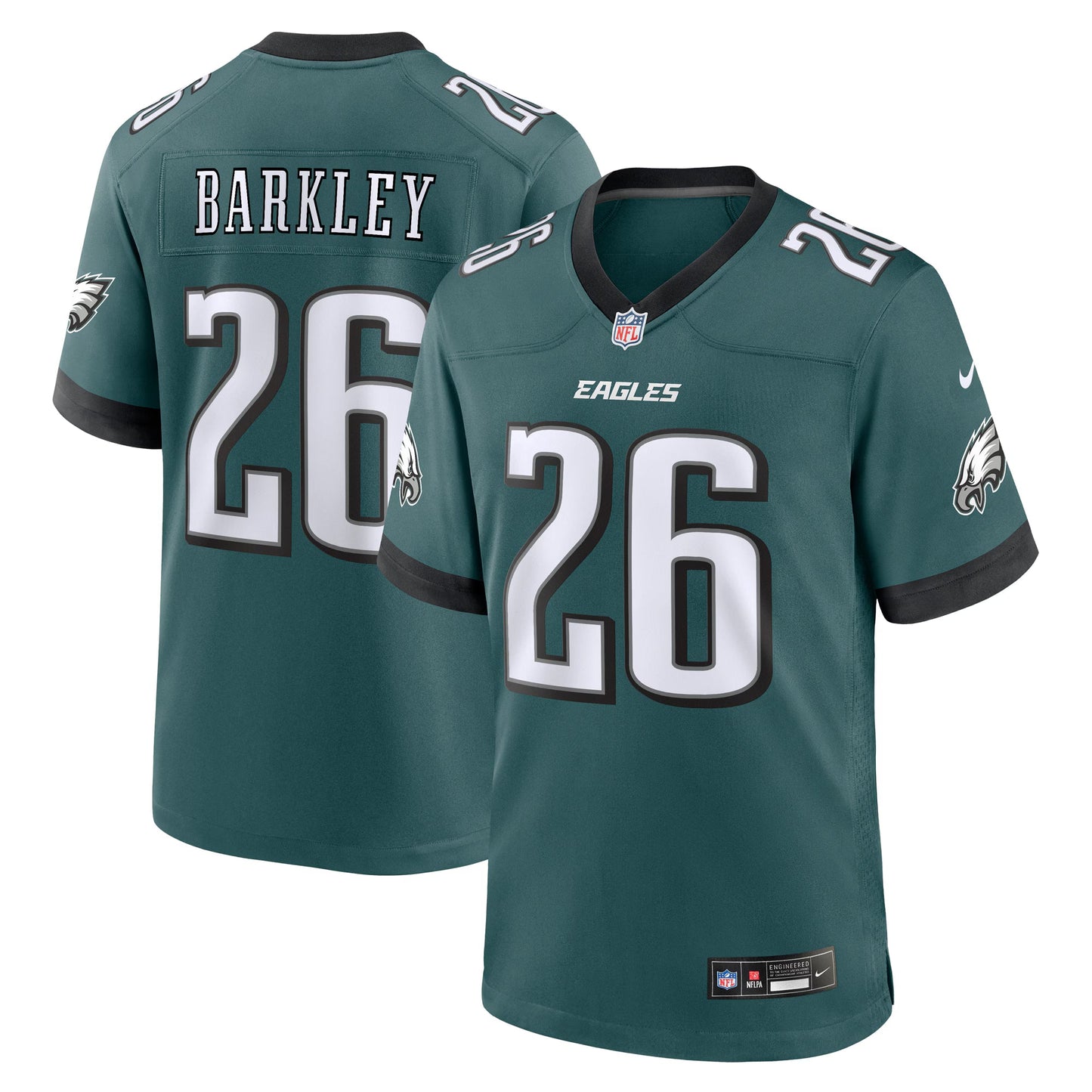 Philadelphia Eagles Saquon Barkley Midnight Green Game Player Jersey