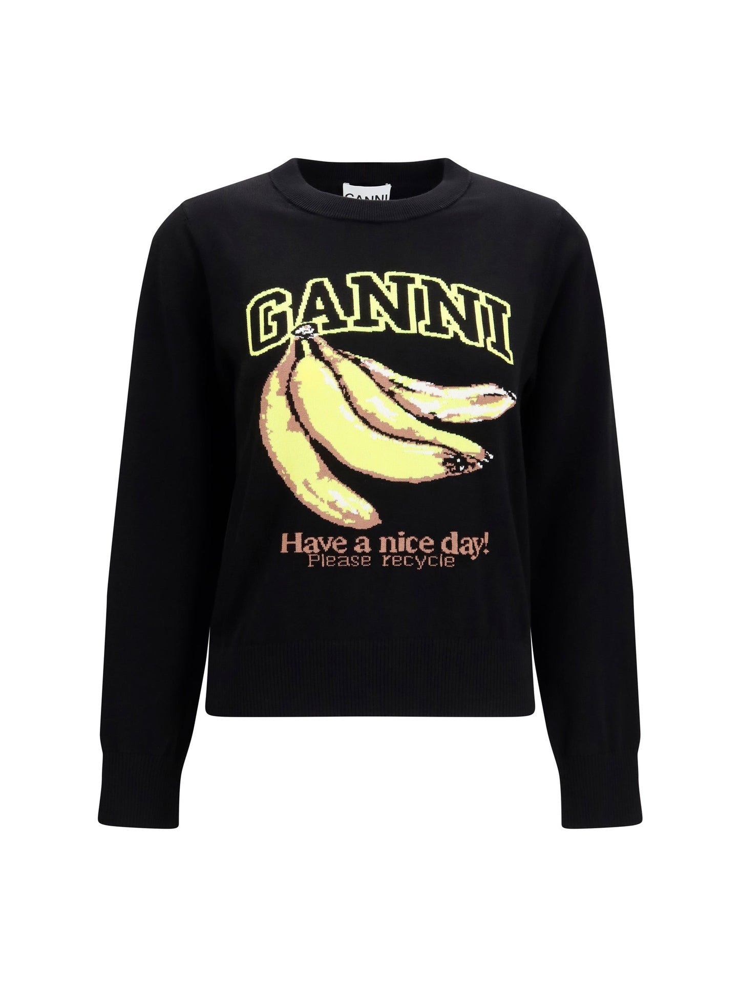 Ganni Women Banana-Print Sweater