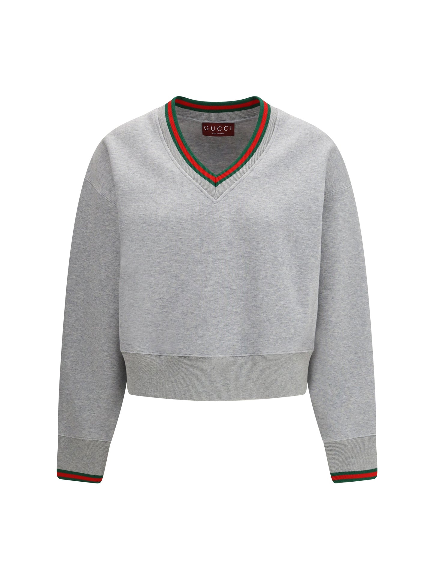 Gucci Women Web Cotton Jersey Sweatshirt