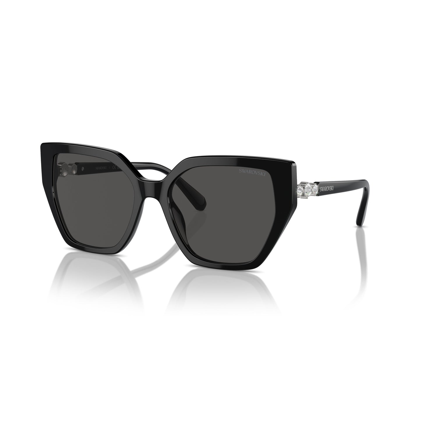 0Sk6016 Oversized Square Frame Sunglasses with Crystal Accents