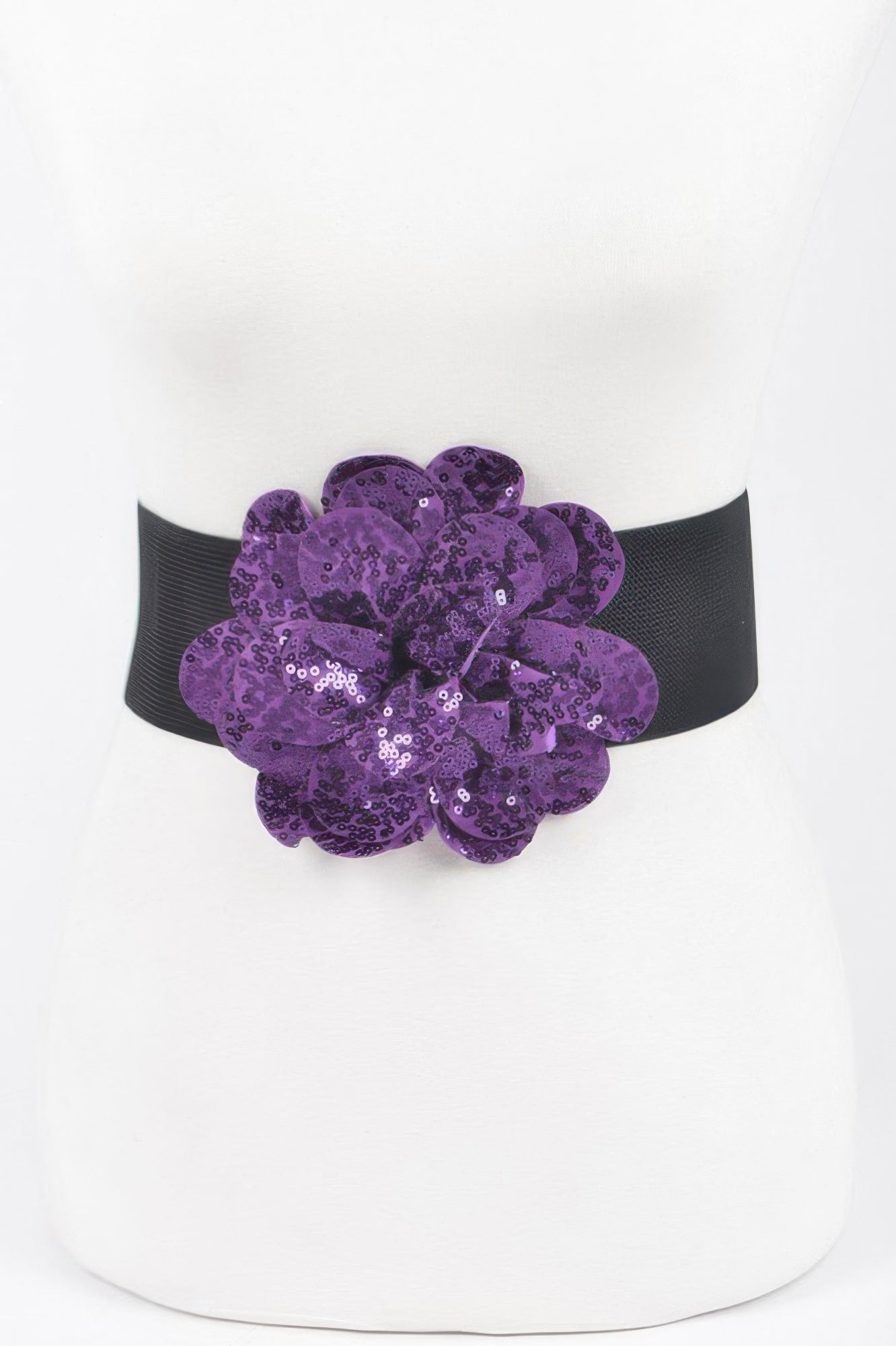 Sparkling Floral Sequin Waist Belt