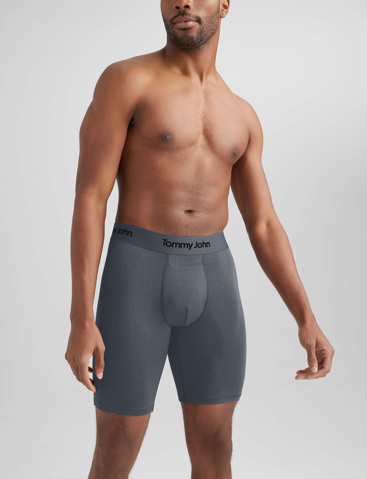 Men's Second Skin Luxe Rib Boxer Brief 8"