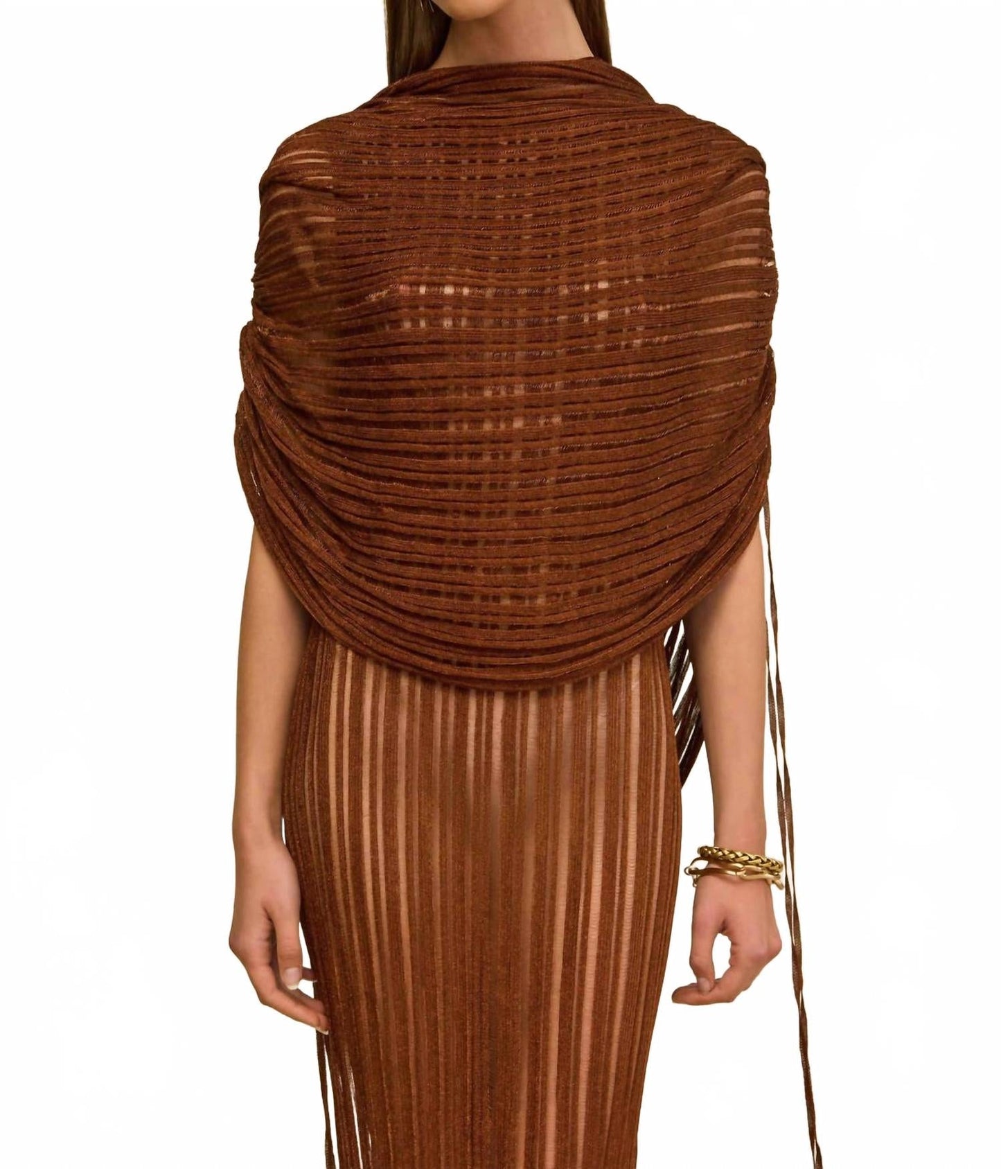 Kaya Knit Dress In Saddle