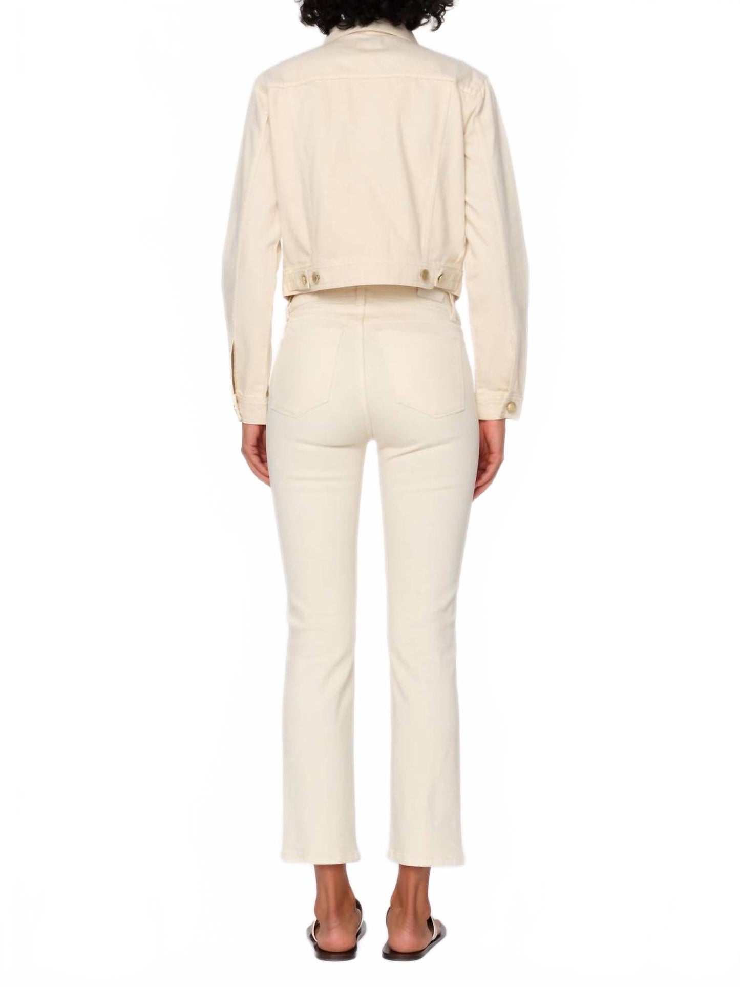 Mara Straight Mid Rise Instasculpt Anke Jeans In Ecru