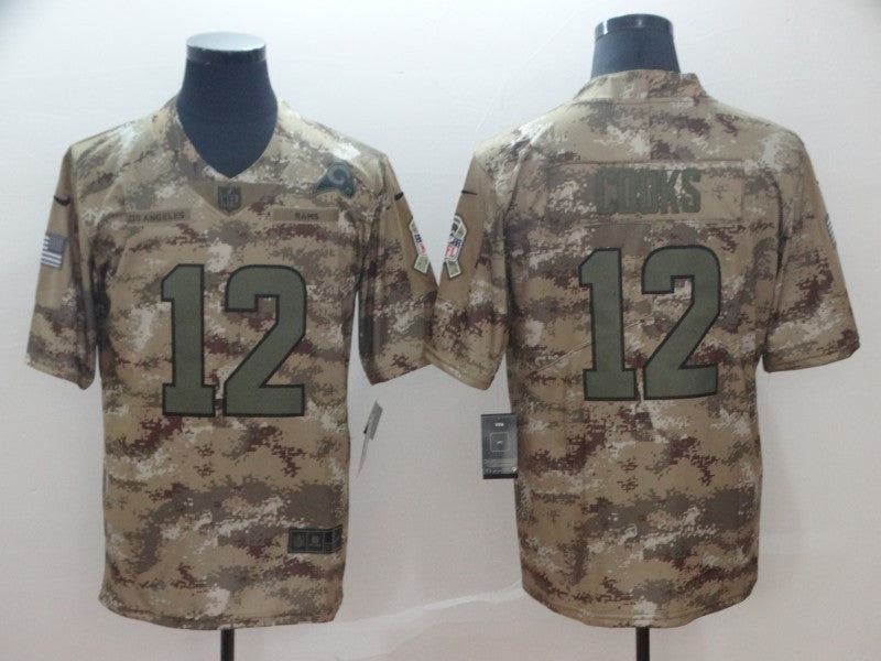 Men's Los Angeles Rams Brandin Cooks #12 Camouflage Game jersey
