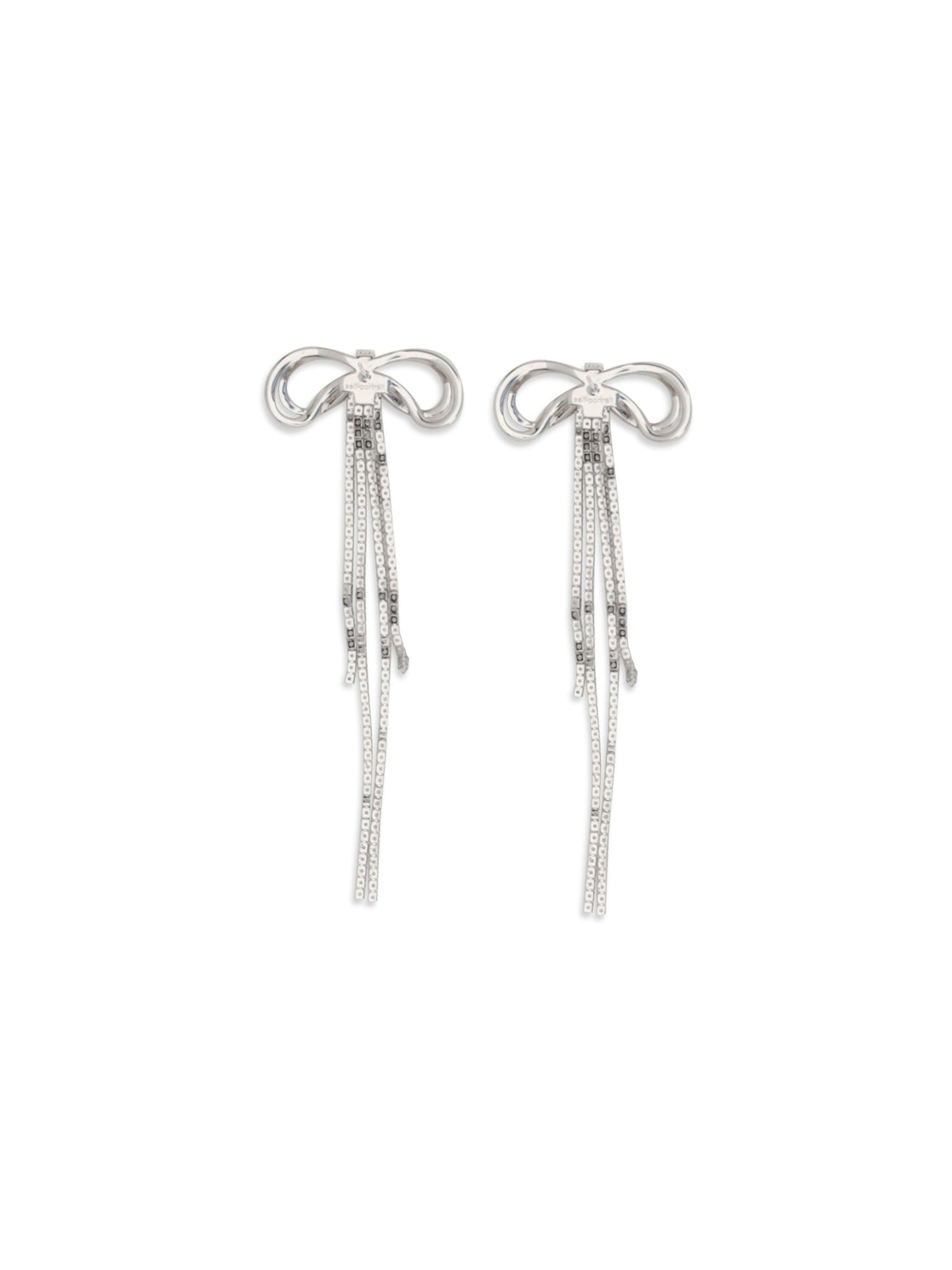 Self-Portrait Women Double Crystal Bow Earrings