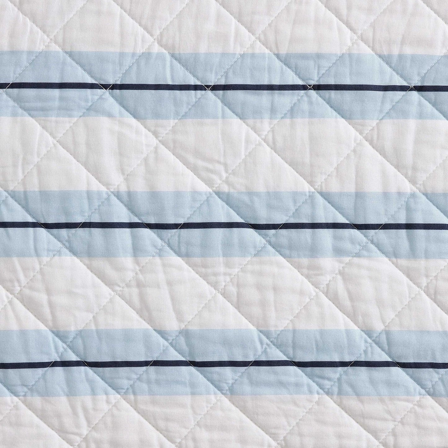 Nautica Tim Stripe Blue Twin Quilt Set