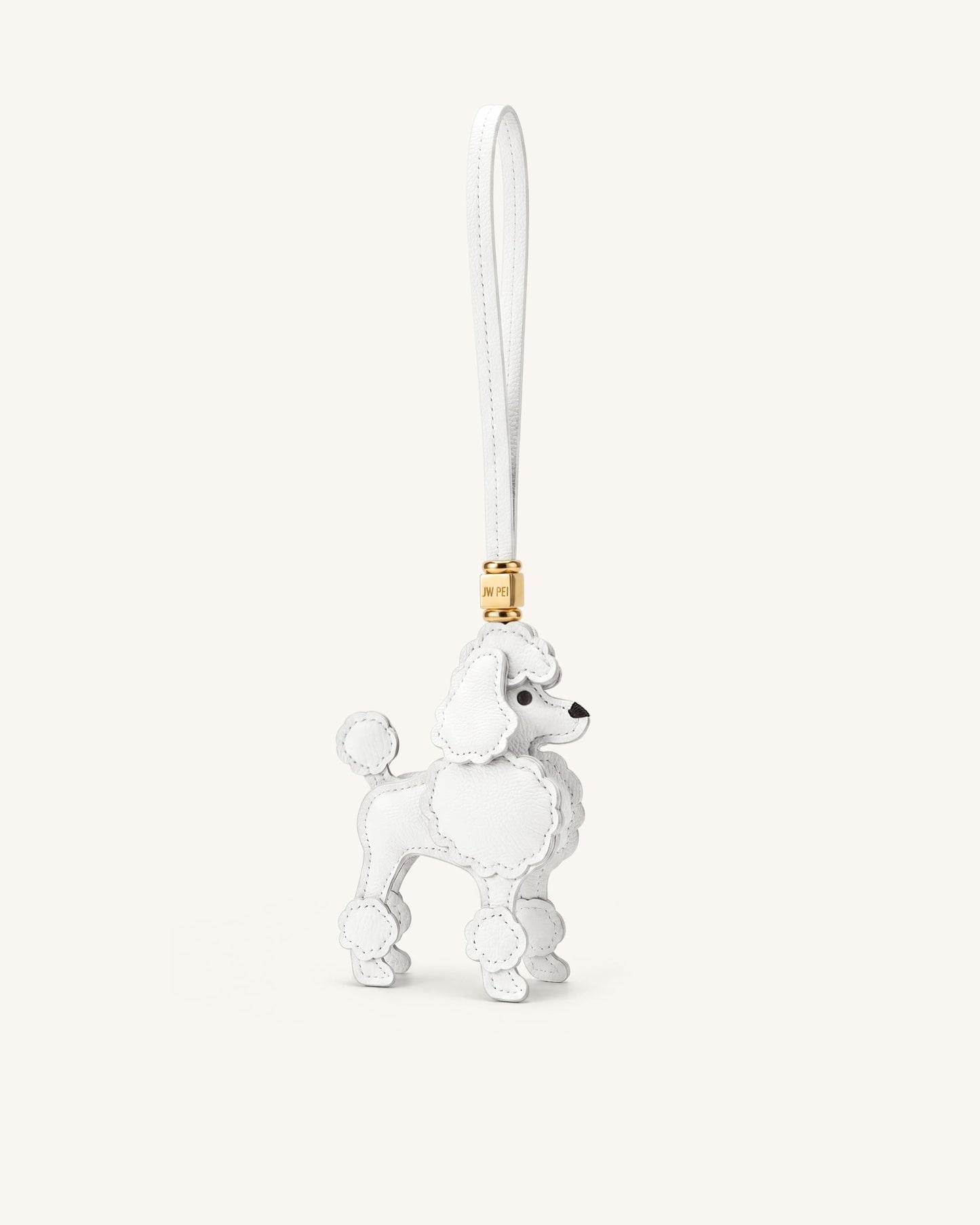 Poodle Bag Charm - White