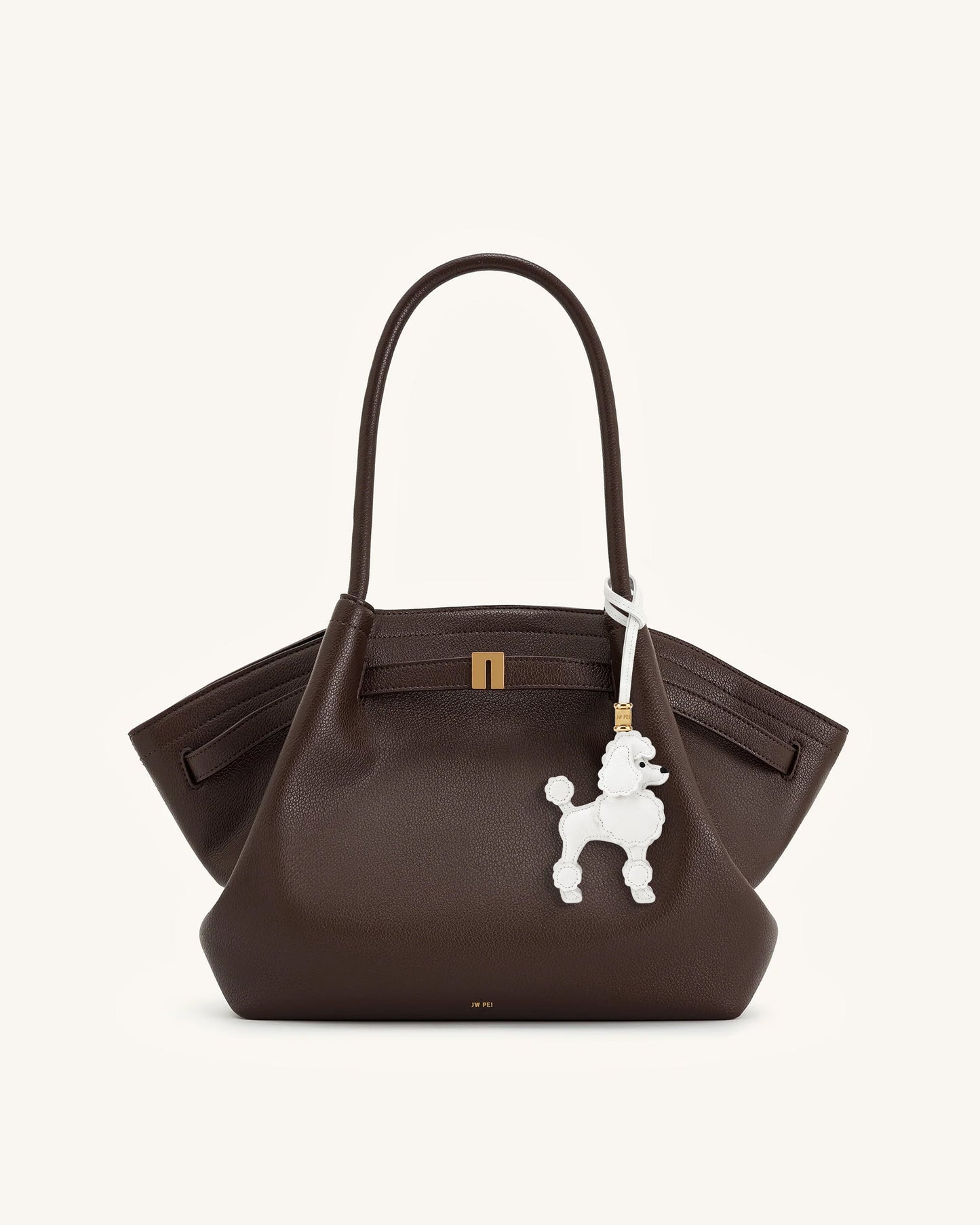 Poodle Bag Charm - White