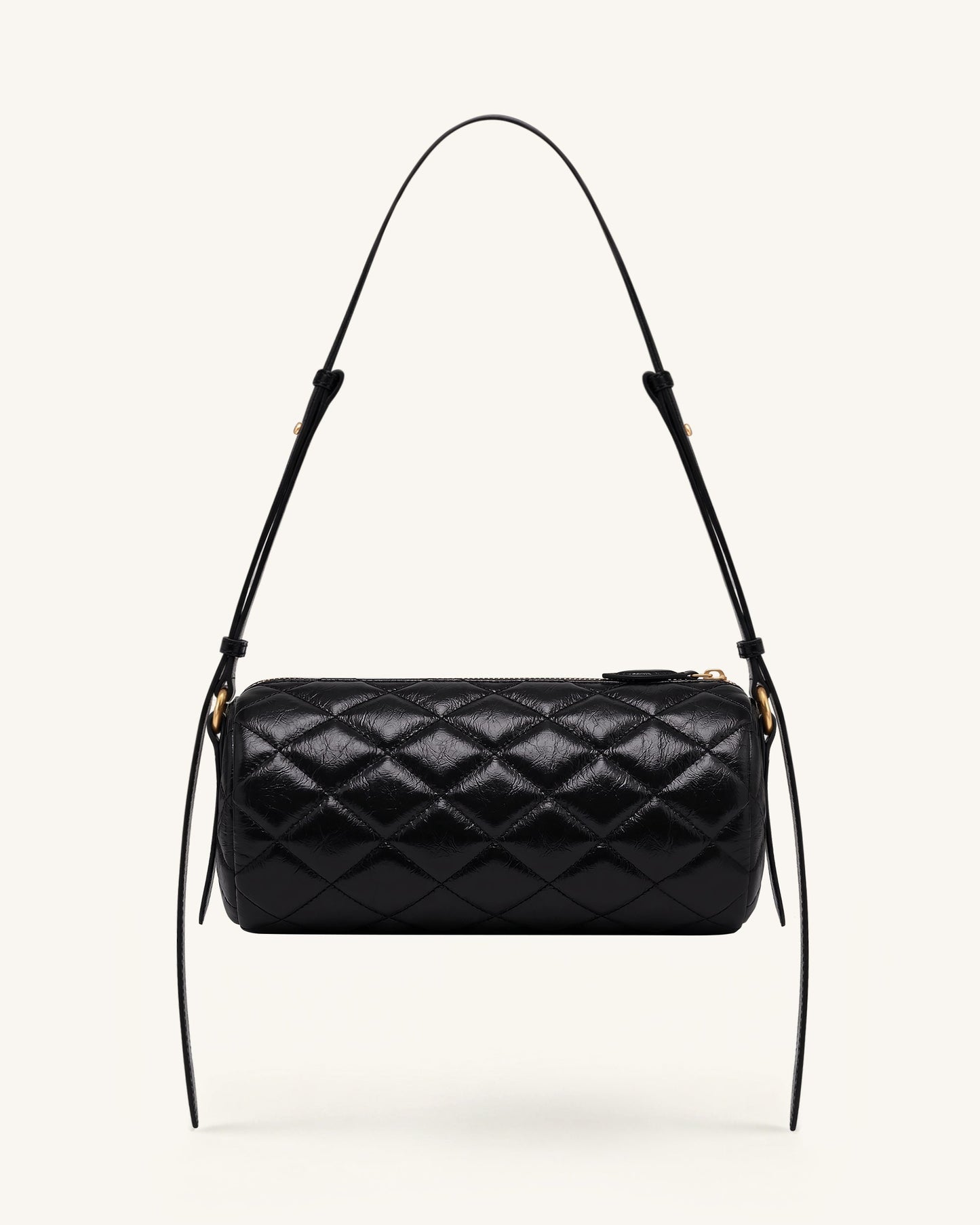 Dachshund Quilted Chain Shoulder Bag - Black