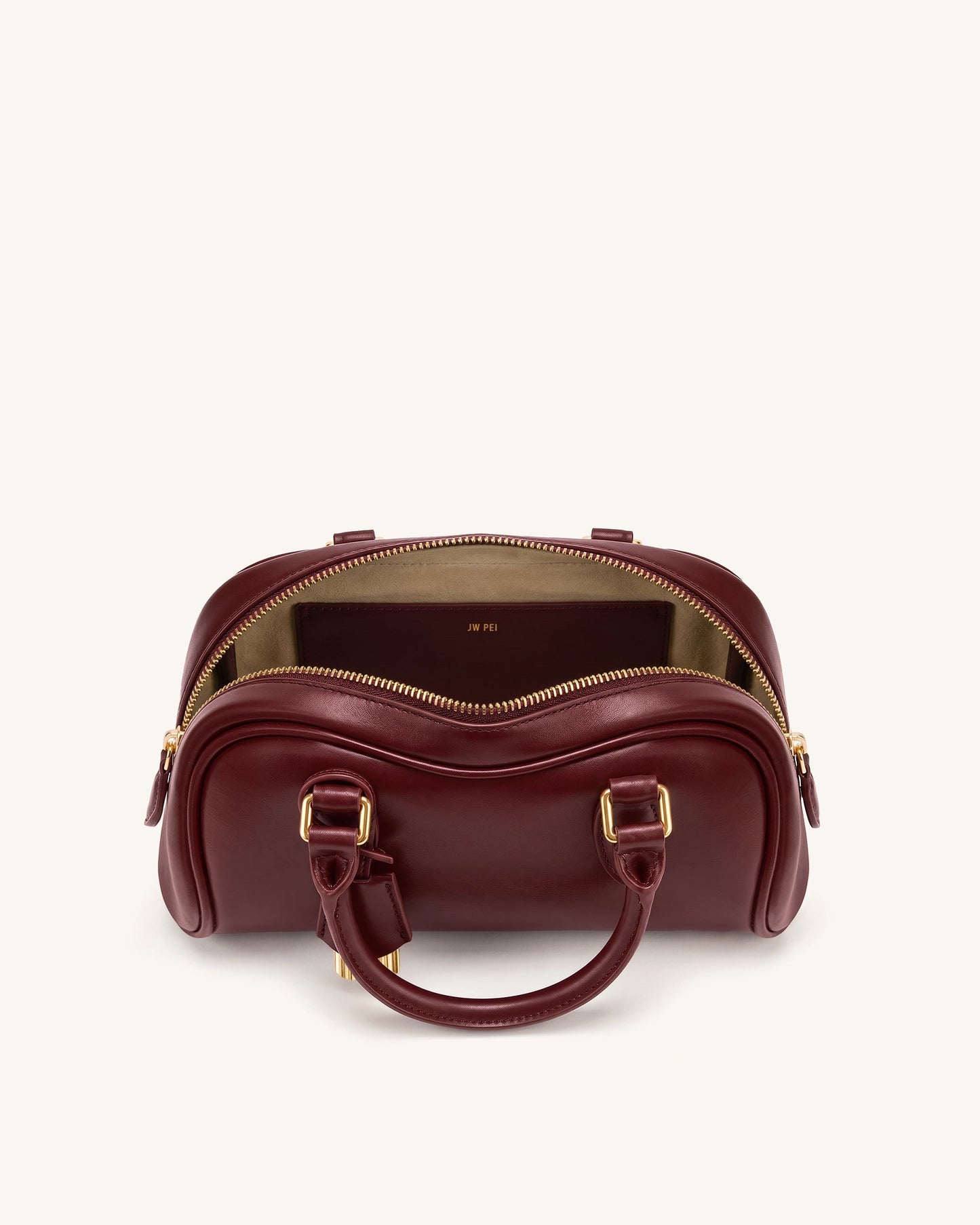 Rosalie Bowler Top Handle Bag - Dark Burgundy