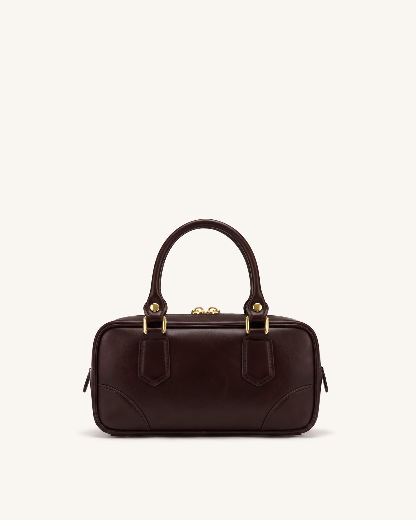 Odette Boston Top Handle Bag - Dark Brown