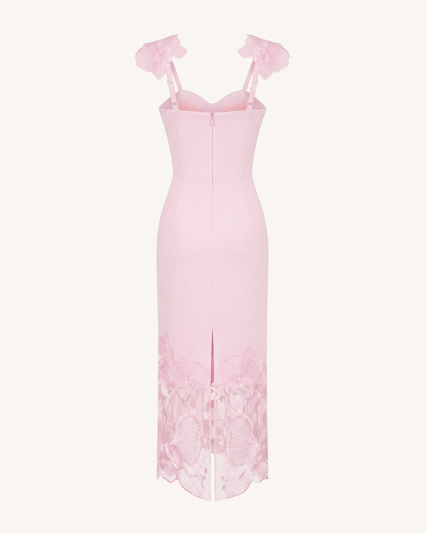 Orchid Embroidered Corset Dress - Dusty Rose