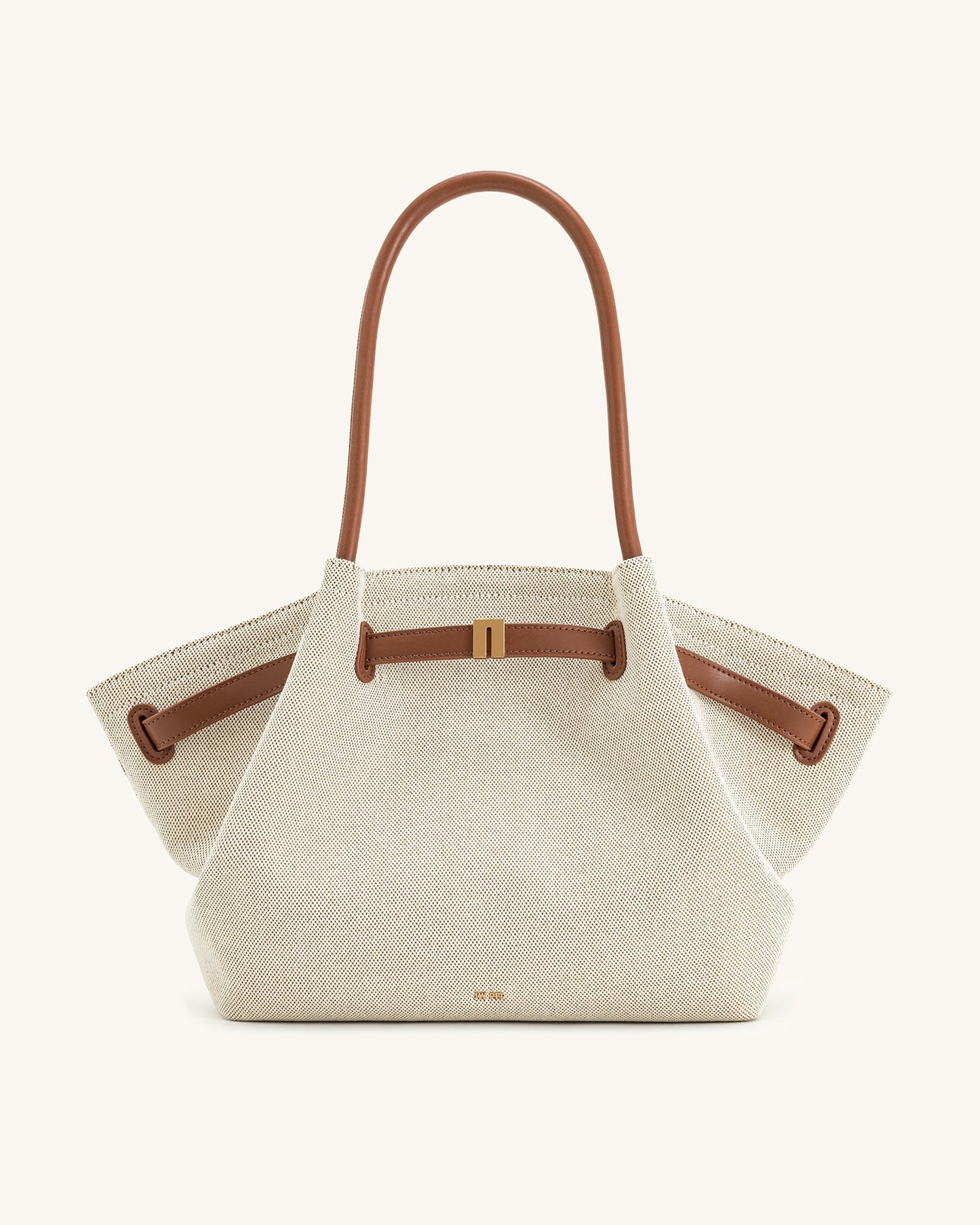 Hana Large Tote Bag - Brown Canvas